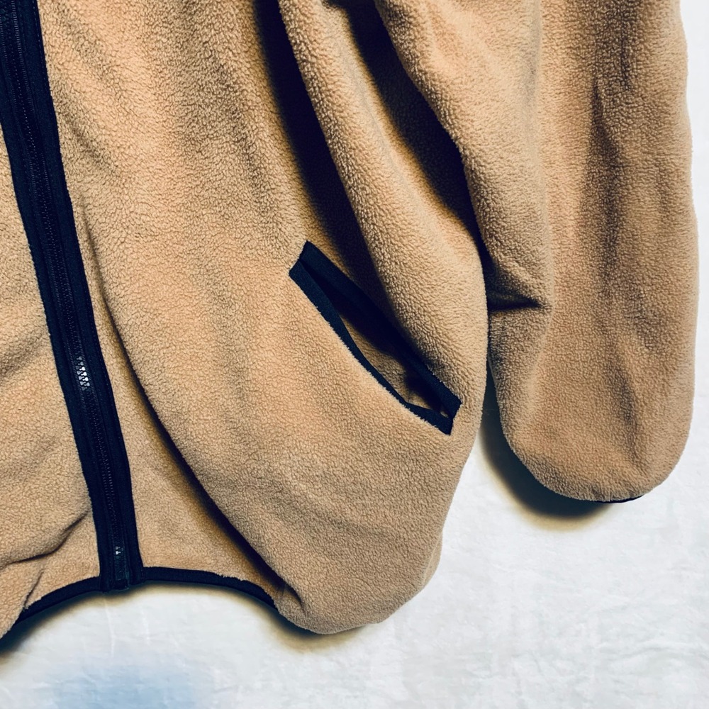 Bob Mackie Fleece Jacket Women XL Tan Wearable Art Western Studded Full Zip Mock - Picture 7 of 8